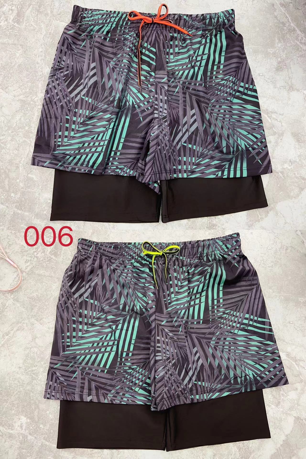 001 Anti-Peinlichkeit Doppellagige Neue Bedruckte Bequeme Badeshorts für Erwachsene in Übergrößen Herren Badehose_voghion.com