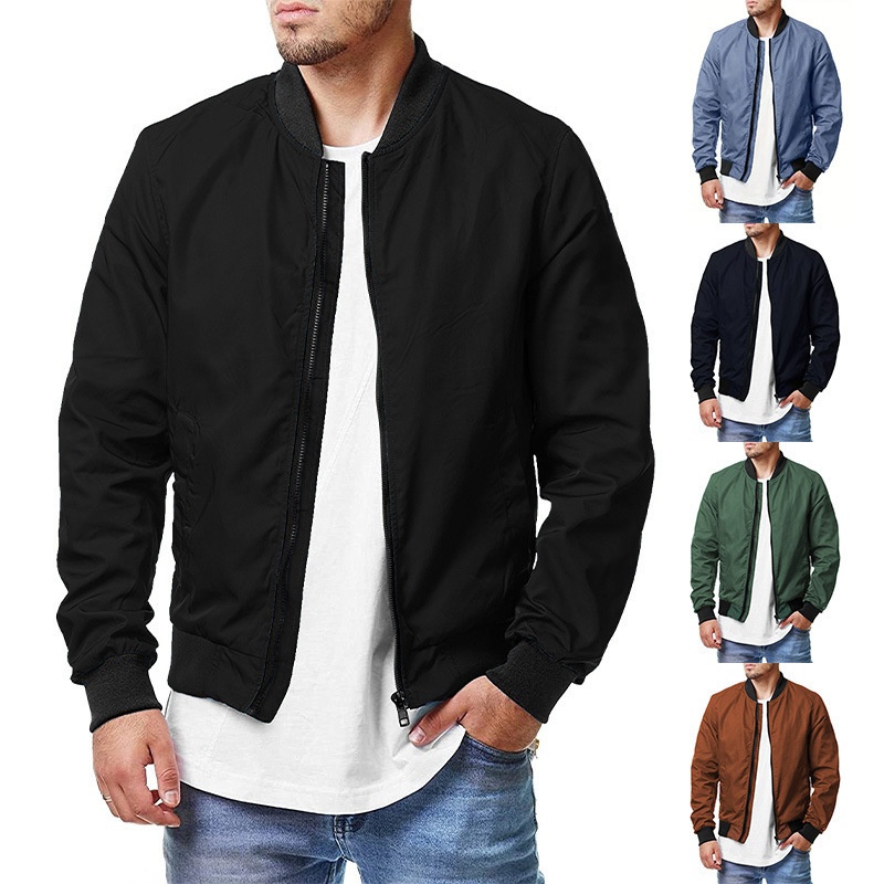 ActiveGo ActiveGo New European American Style Bomber Spring And Autumn Cross-Border Casual Trendy Plus Size Men's Zipper Jacket 5XL_voghion.com