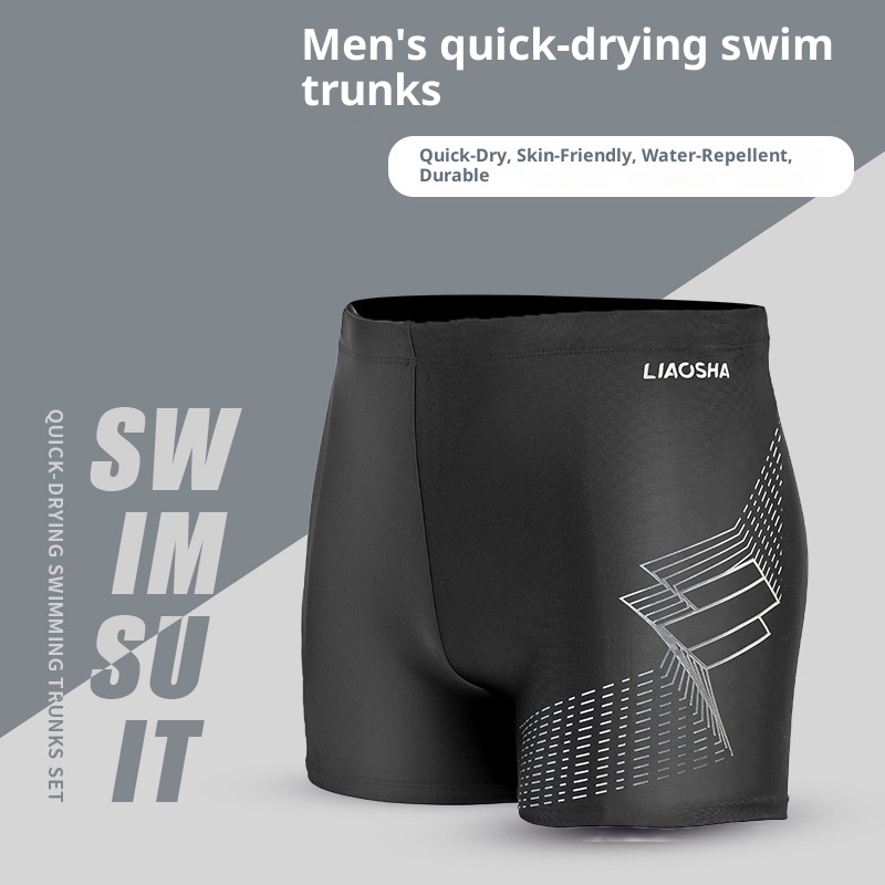 001 Herren-Boxershorts, Dreiviertel-Badehose, schnelltrocknend, Übergröße, Bademode_voghion.com