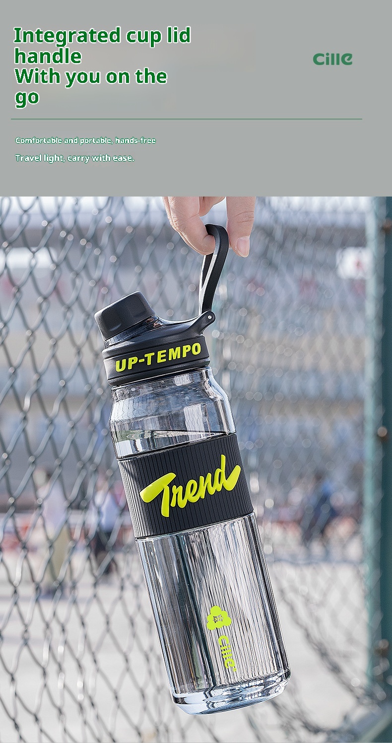 001 Xile Borraccia sportiva portatile per studenti, in plastica, da uomo, con capacità extra large_voghion.com