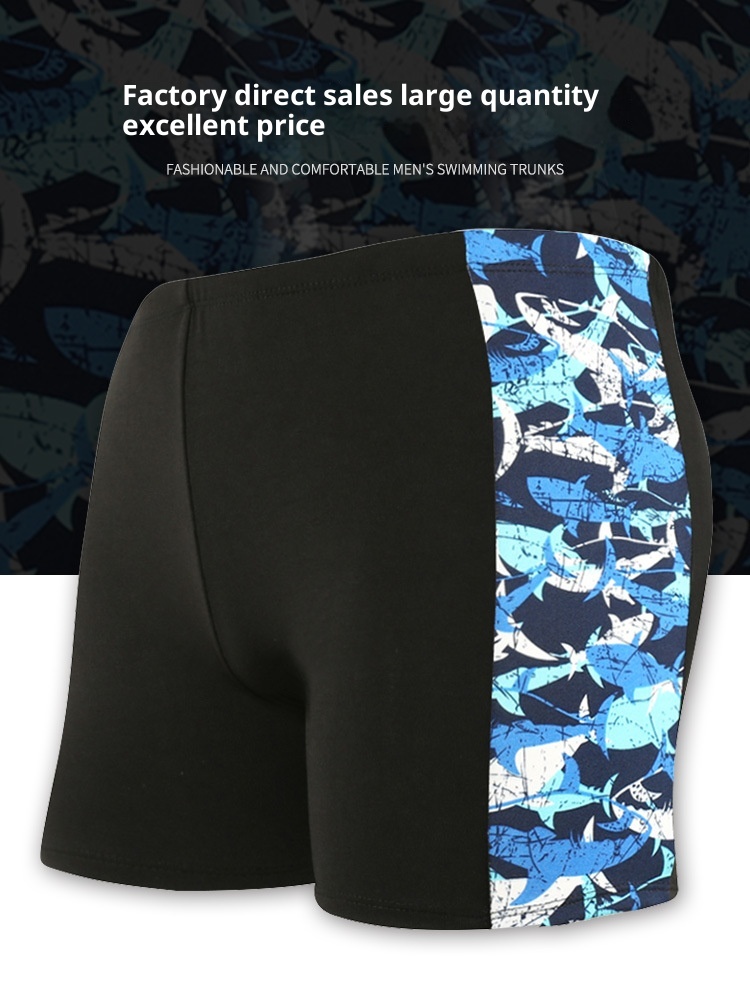 001 Men's Swimming Wholesale Boxer Large Size Milk Silk Adult Fashion Printed Hot Spring Vacation Beach Swim Trunks_voghion.com