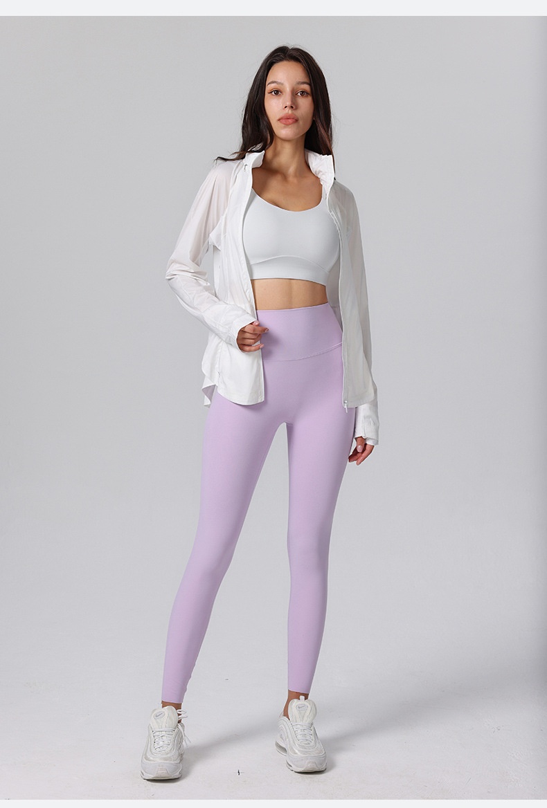 ActiveGo ActiveGo Ice Silk traspirante vestibilità slim GoalS Yoga Wear Giacca casual da donna per esterni, in pelle sottile e leggera, con protezione solare_voghion.com