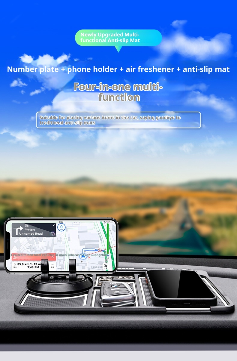 Phone Anti-Slip Mount Organizer 360 Rotating Navigation Holder Dashboard Mat Car Accessories_voghion.com