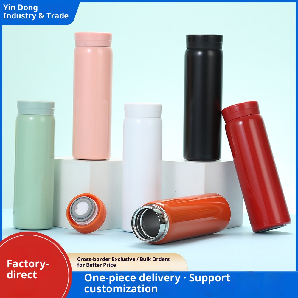 001 Mini tazza d'acqua portatile di piccola capacità, compatta e isolata in acciaio inossidabile, semplice e carina, all'ingrosso_voghion.com