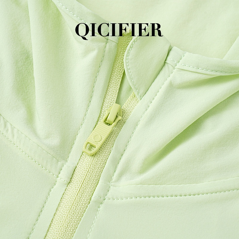 ActiveGo ActiveGo QCFE Qiancai Feier Summer Outdoor Sports Yoga Fitness Running Hooded Ice Feel Sun Protection Jacket For Women 3031_voghion.com