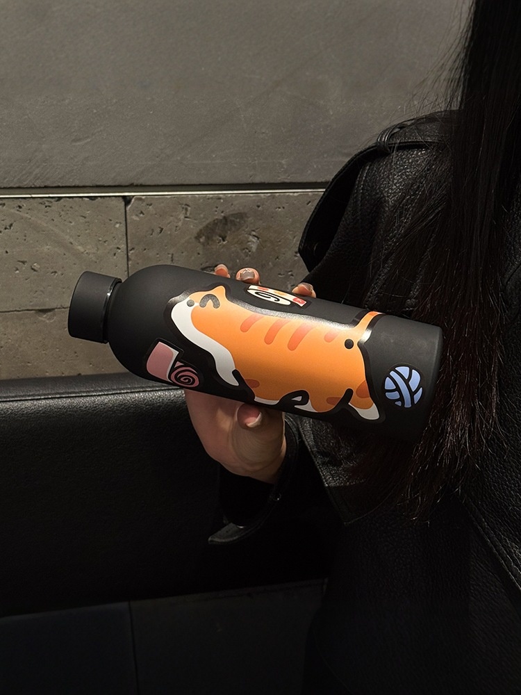 001 Cross-Border American Double-Layer Stainless Steel Portable Sports Water Small Bottle Narrow Mouth Insulated Cup_voghion.com