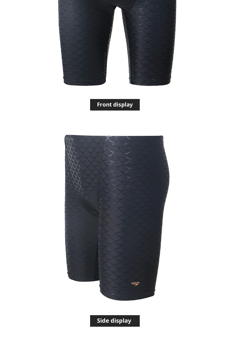 001 Aokailai Sports Five-Point Swim Shorts Men's Adult Water Fitness Student Training Competition Quick-Dry Breathable_voghion.com