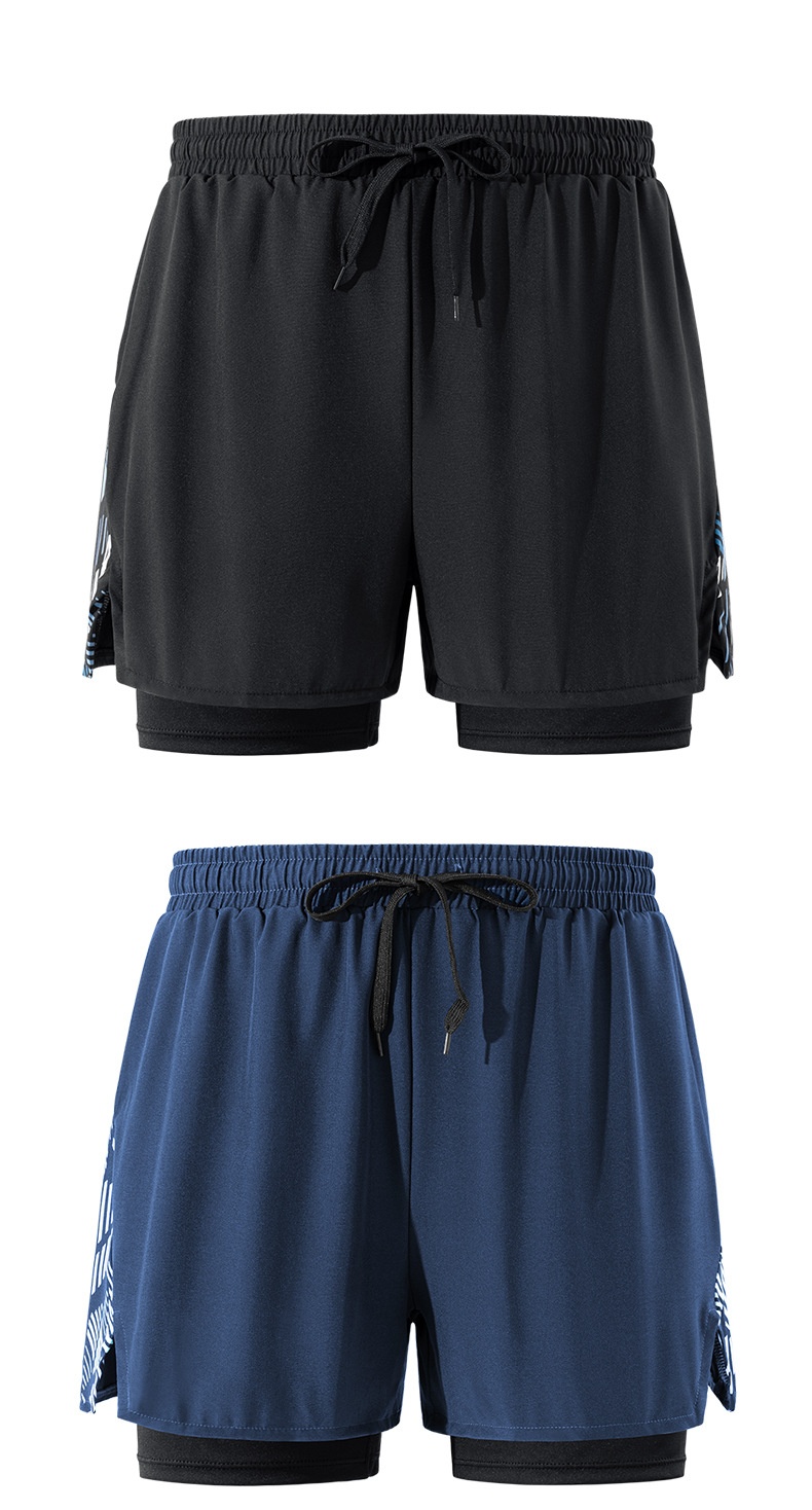 001 Yuke Herren Badehose, doppellagig, schnelltrocknend, professionell, Anti-Peinlichkeits-Badehose, neue große Größe, lockerer Schnitt, Sonnenschutz_voghion.com