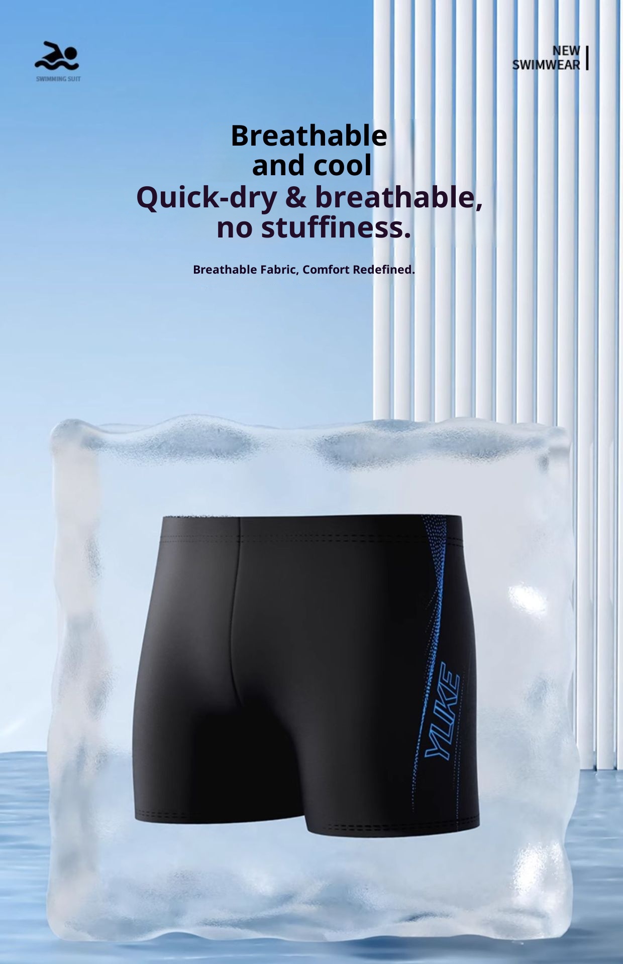 001 Badehose für Herren und Erwachsene (2025) – Neues Modell für Jugendliche – Professionelle Trainings-Schwimmbekleidung für Jungen – Komplettes Set_voghion.com