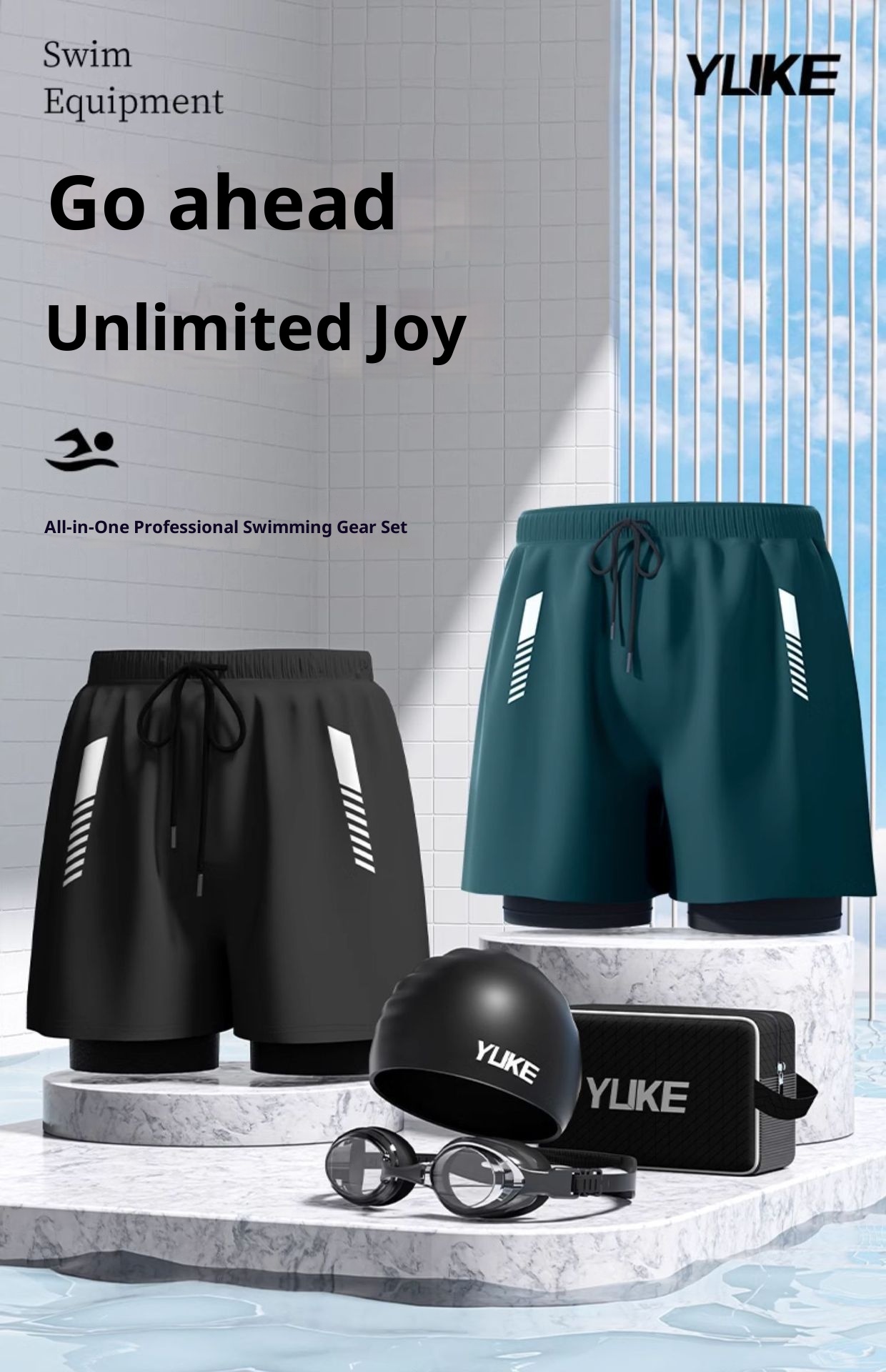 001 Neue Badehose für Erwachsene, große Größe, schnelltrocknend, geeignet für heiße Quellen, Herren-Großhandel_voghion.com