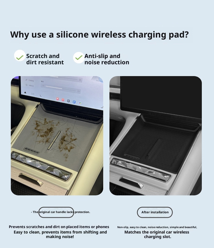 Suitable For 24 Models Xingtu Xingjiyuan ES Central Control Wireless Charging Panel Silicone Anti-Slip Dustproof Storage_voghion.com
