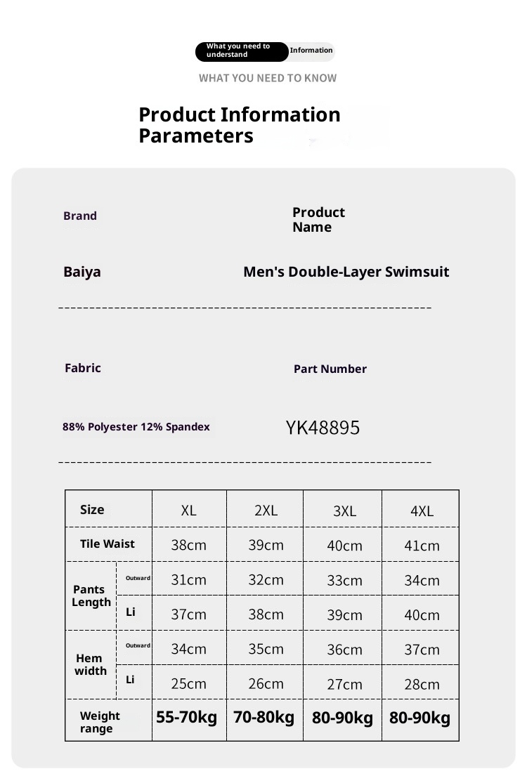 001 Neue, schnelltrocknende, doppellagige, bedruckte Badehose in Übergröße mit Anti-Peinlichkeits-Effekt – Professionelle Herren-Bademode_voghion.com