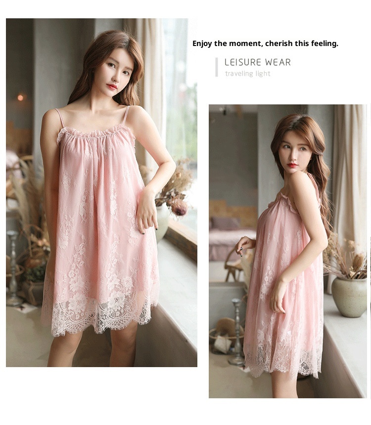 LuvBox Lingerie Sexy Canotta in Pizzo da Donna Tentazione Stuzzicante Abito Corto Passionale Schiena Trasparente Senza Decollo Taglie Forti_voghion.com