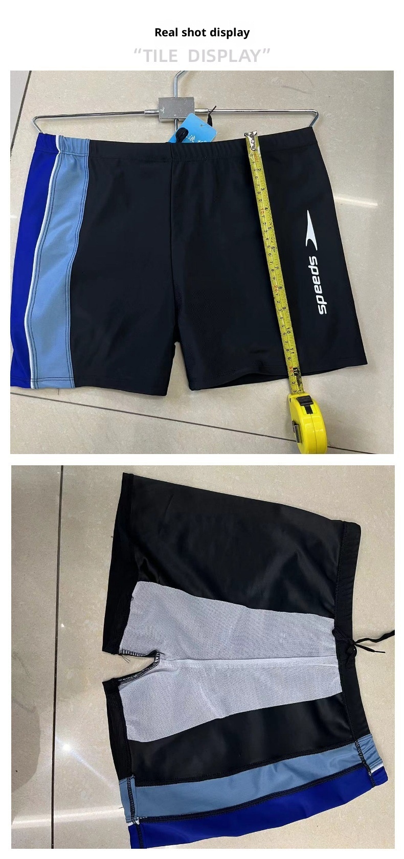 001 Herren-Boxershorts in Übergröße mit Farbblockmuster, atmungsaktiv, schnelltrocknend und bequem – ideal für Strand und Spa_voghion.com