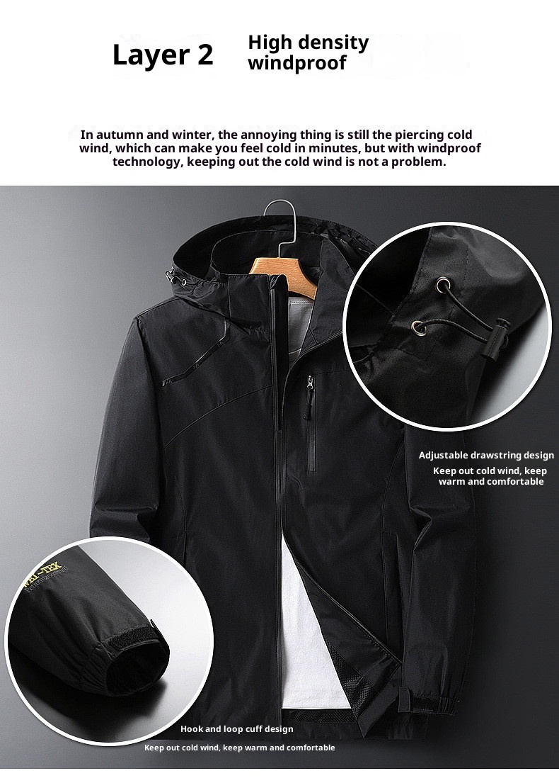 ActiveGo ActiveGo Giacca da trekking antivento impermeabile da uomo europea e americana, giacca a vento da esterno, produttore, vendita diretta_voghion.com