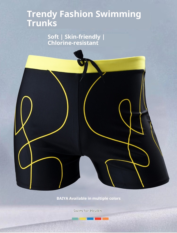 001 Neue Herren-Badehose für heiße Quellen, Nylon-Boxershorts, lockere Badehose in Übergröße, modische Badehose für Erwachsene, Schwimmbekleidung_voghion.com