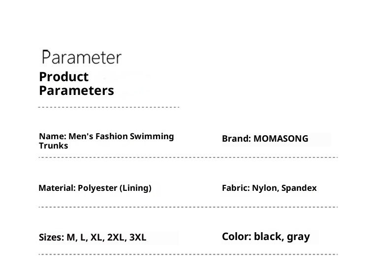 001 Momasong Trunks Professionelle Trainings-Badeshorts für Herren mit Fünf-Punkt-Ausrüstung, schnelltrocknend_voghion.com