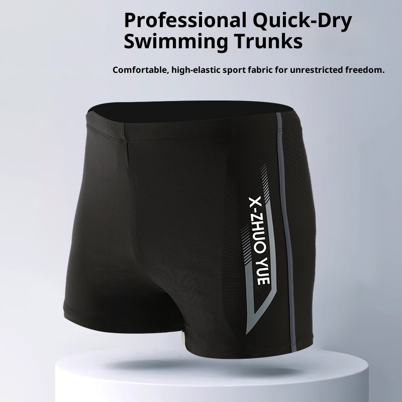 001 Plus Size Trunks 2025 Men's Swimming Gear Anti-Embarrassment Swim Shorts Hot Spring New Five-Point Quick-Dry Adult No_voghion.com