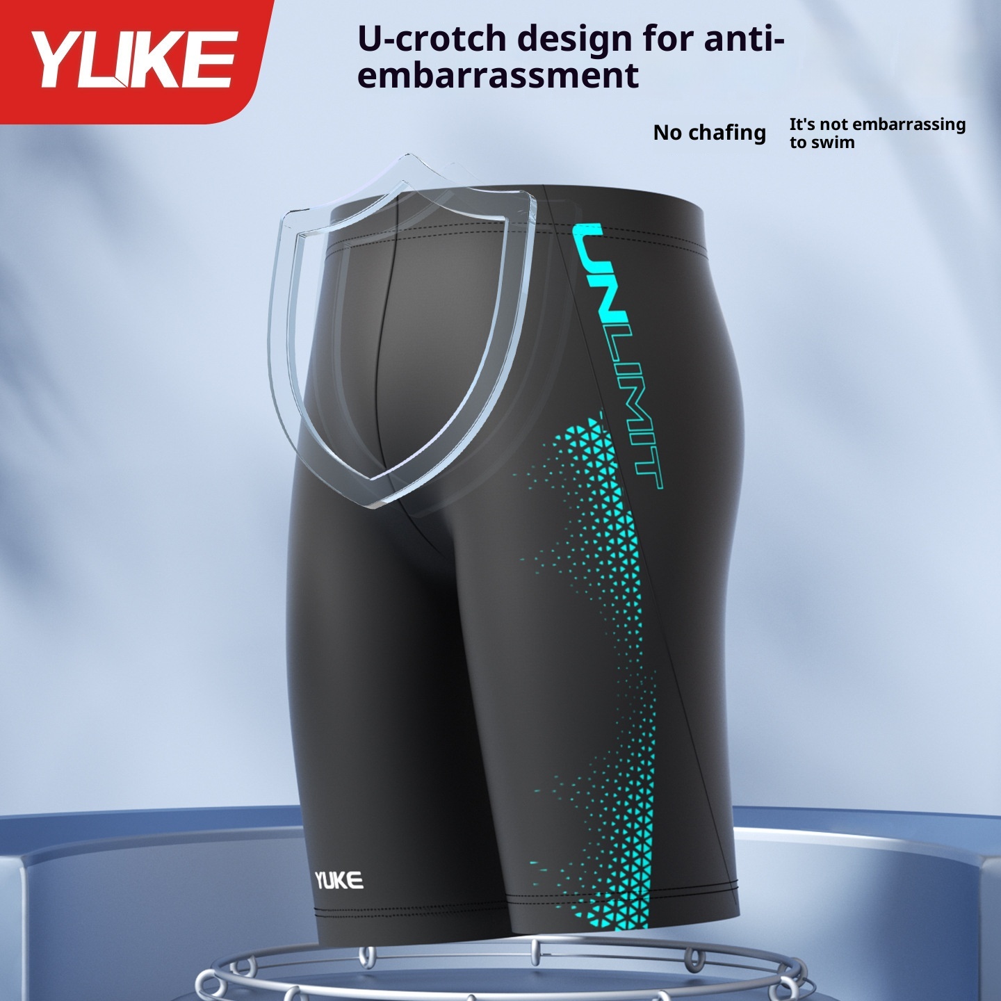 001 Men's 2025 New Professional Racing Five-Point Large Size Trunks Adult Anti-Embarrassment Swimming Training Gear_voghion.com