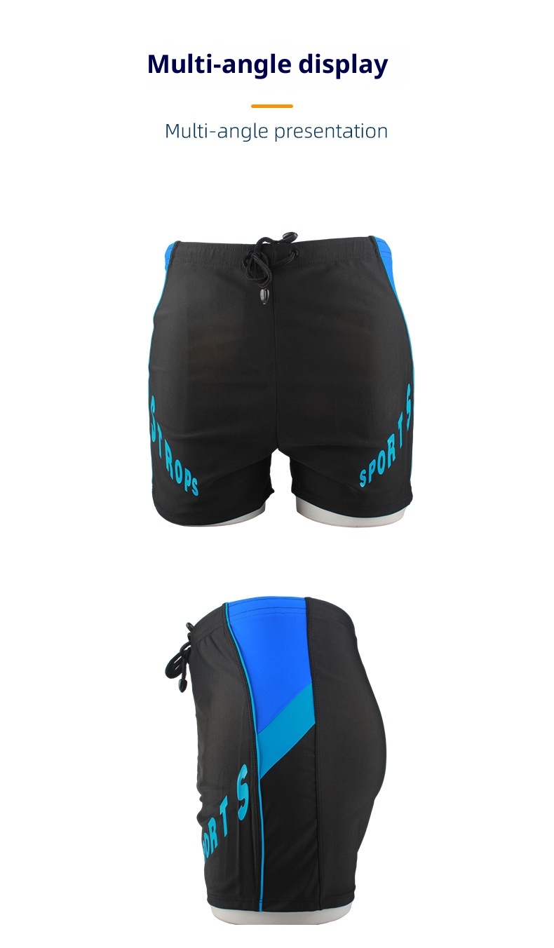 001 Sportliche Badehose mit Print, schnelltrocknend, locker, atmungsaktiv, hoher Bund, Badeshorts für Erwachsene, Sommer, neue Herren-Bademode_voghion.com