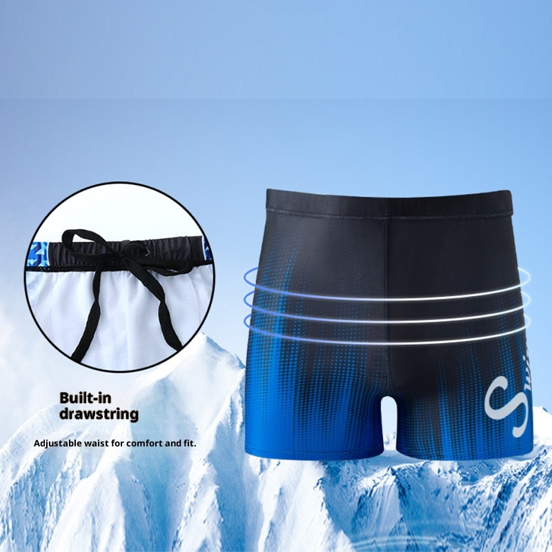 001 Wholesale Adult Fashion Printed Hot Spring Quick-Dry Men's Boxer Swim Shorts Beach Pants Swimming Trunks_voghion.com