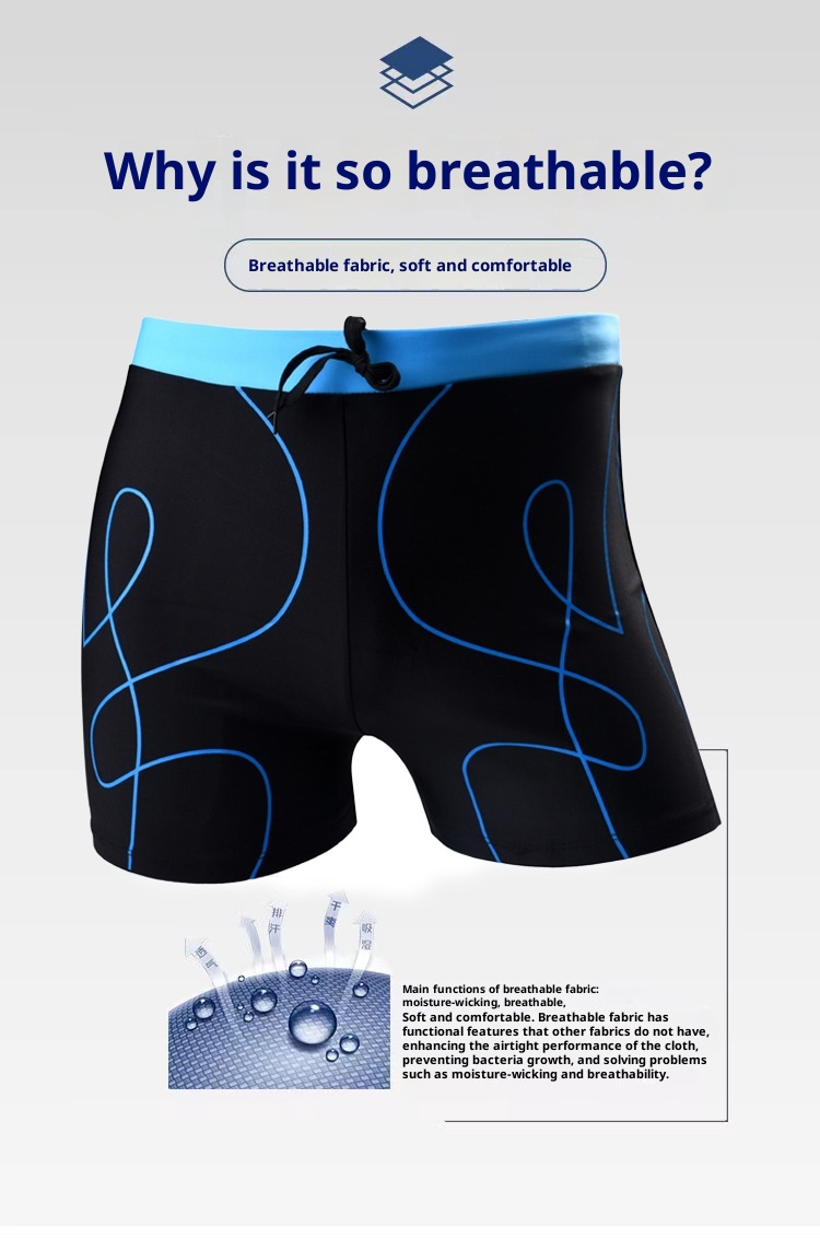 001 Neue Herren-Badehose für heiße Quellen, Nylon-Boxershorts, lockere Badehose in Übergröße, modische Badehose für Erwachsene, Schwimmbekleidung_voghion.com