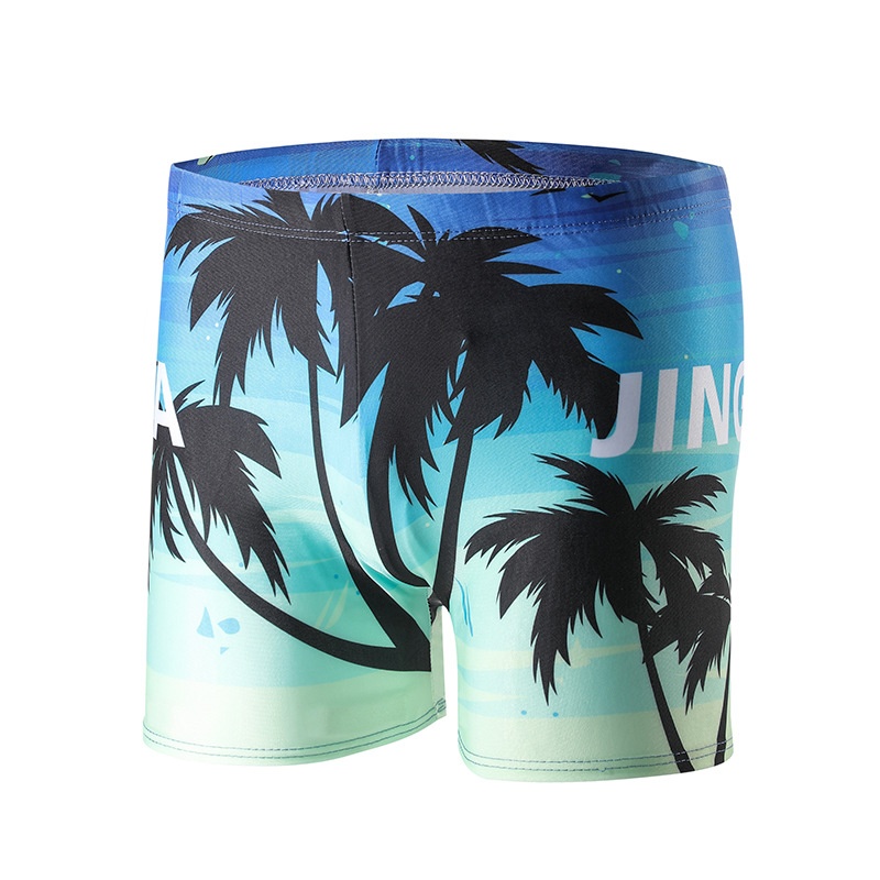 001 Trunks Cap Goggles Three-Piece Set Hot Spring Anti-Embarrassment Beach Shorts Men's Swimming Gear Wholesale Quick-Dry_voghion.com