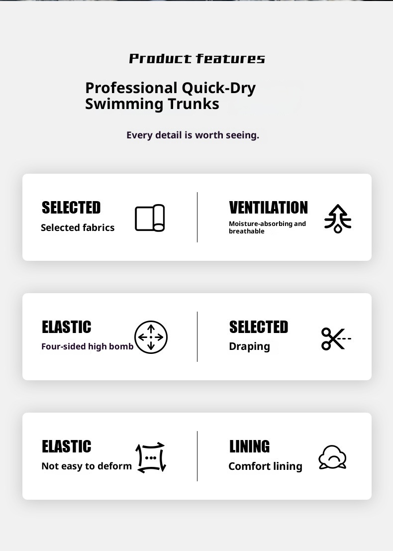 Maillot de bain une pièce double couche pour homme, style boxer, cinq points, anti-gêne, équipement de natation professionnel pour adultes._voghion.com