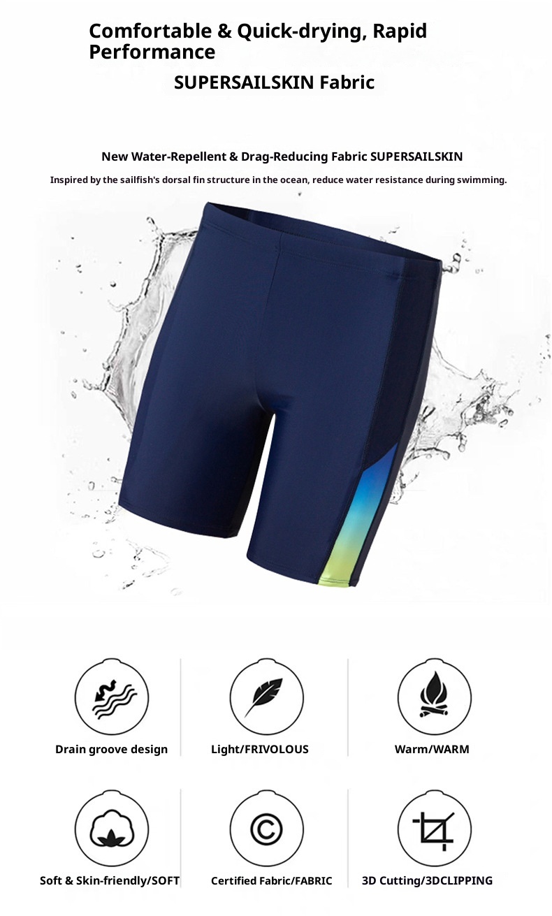001 Sanqi Herren-Badehose, Boxershorts, lockere Passform, modisch für Studenten und Erwachsene, sexy, niedrige Taille, sportlich, Übergröße_voghion.com