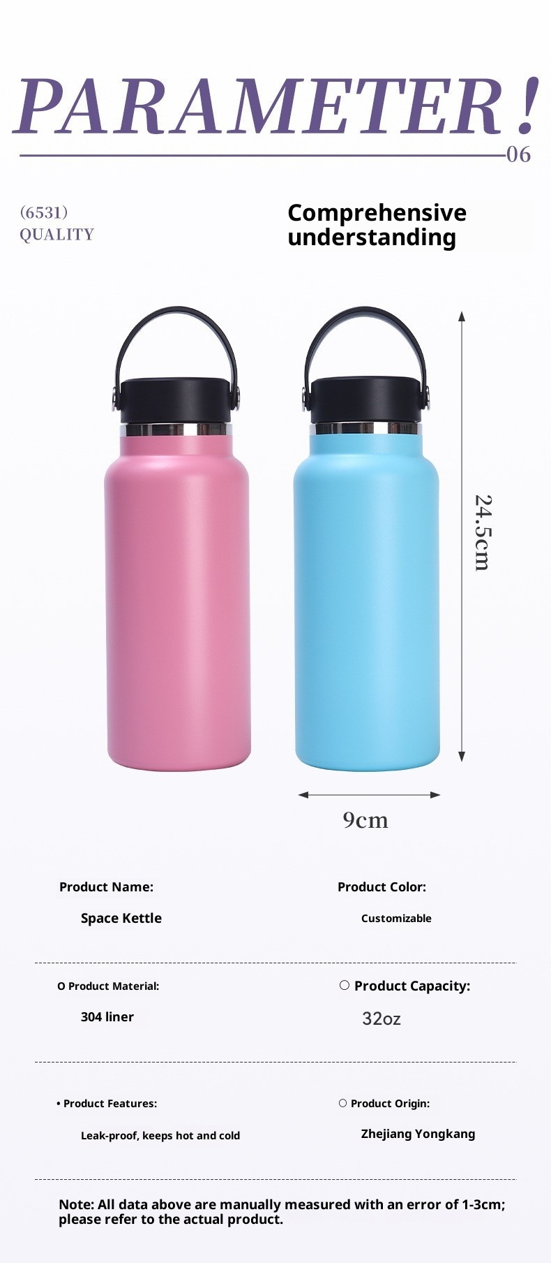 001 Cross-Border Zweite Generation 32oz Space Flask Edelstahl Isolierbecher Großes Fassungsvermögen Outdoor Sport Wasser_voghion.com