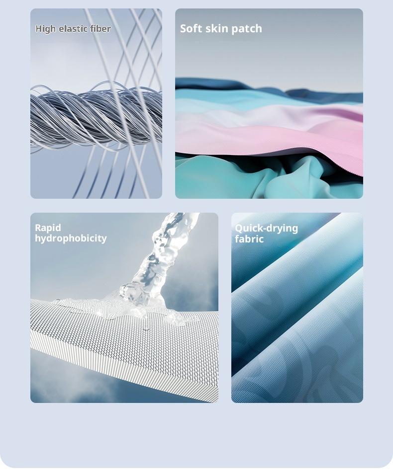 001 Men's Swimming Trunks Adult Five-Point Double-Layer Anti-Embarrassment Professional Training Quick-Dry Plus Size Beach_voghion.com