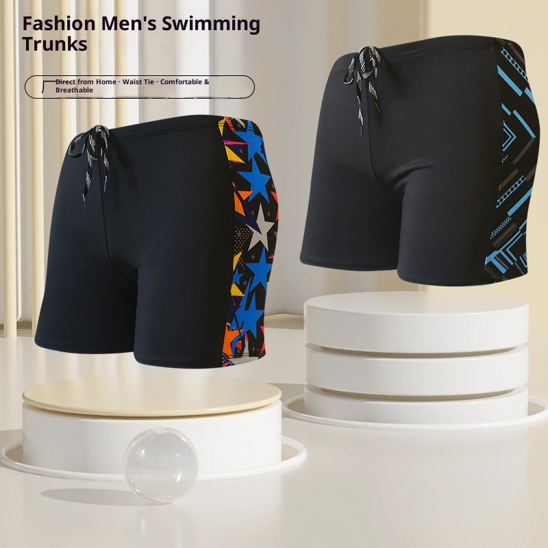 001 Boxer da uomo taglie forti in seta di latte per adulti, con stampa Hot Spring Vacation Beach, costume da bagno alla moda_voghion.com