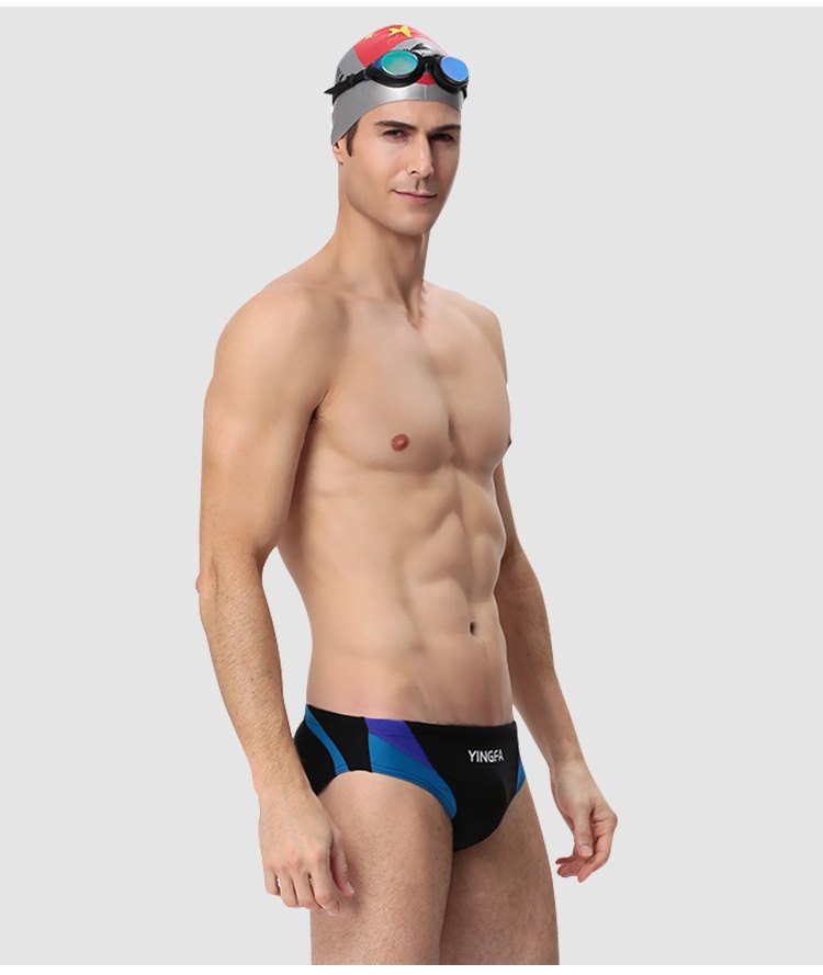 001 Yingfa Men's Racing Training Triangle Adult Children Professional Competitive Swim Trunks_voghion.com