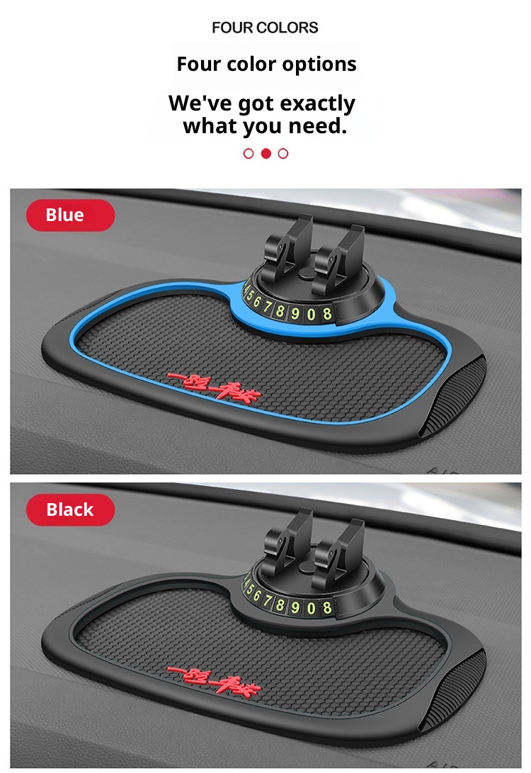 Xiao Deng Handyhalterung, multifunktional, mit Nationalflagge, rutschfest, für Armaturenbrett, Instrumententafel, Auto-Ablagematte, Parkplatznummernschild_voghion.com