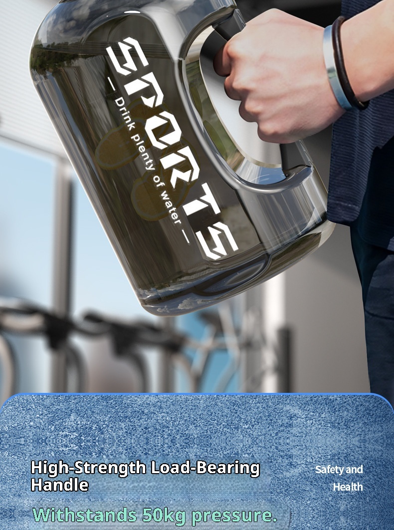 001 Borraccia in plastica di grandi dimensioni, resistente alle alte temperature, con cannuccia, per sport all'aria aperta e fitness, tazza spaziale Ton_voghion.com