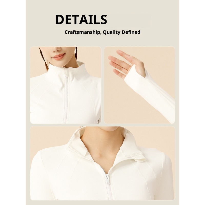 ActiveGo ActiveGo Abbigliamento solare per donna, estate, sport all'aria aperta, protezione UV, giacca aderente con colletto alla coreana_voghion.com