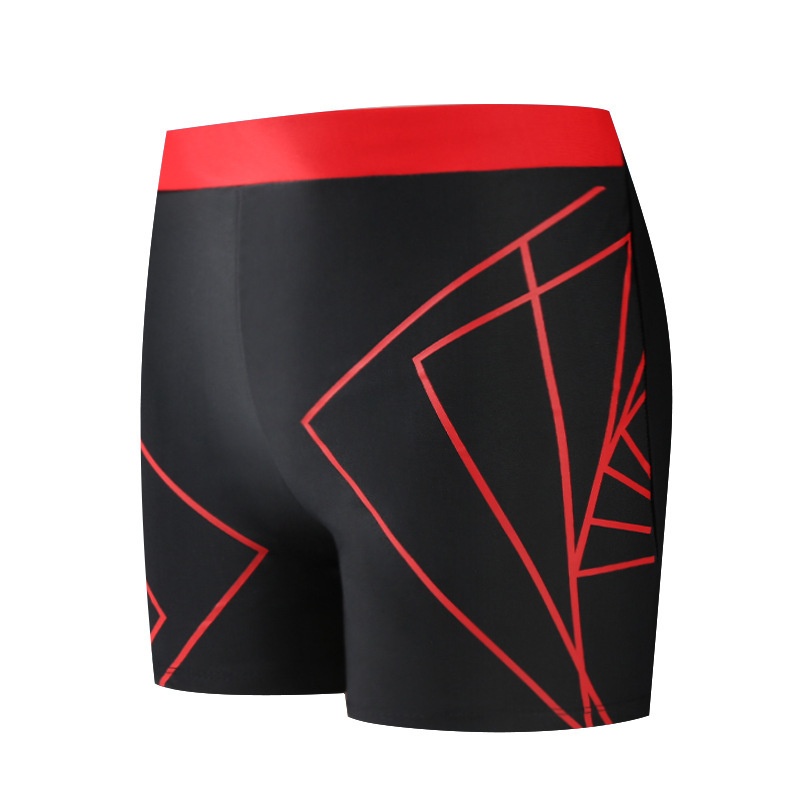 001 Men's Swim Anti-Embarrassment Adult Plus Size Fashion Color Block Polyester Beach Shorts Seaside Vacation Hot Spring_voghion.com