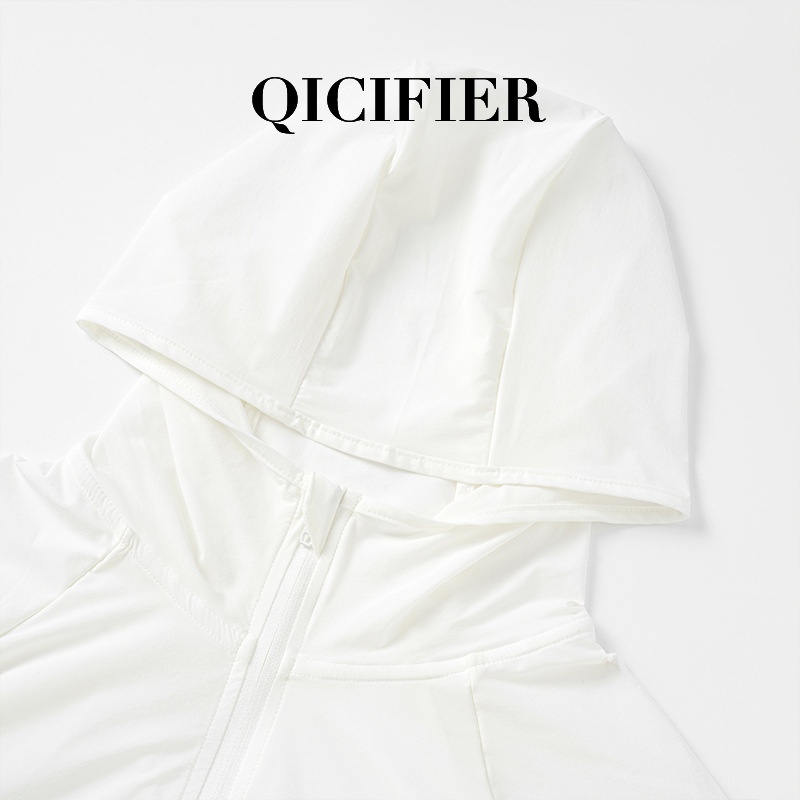 ActiveGo ActiveGo QCFE Qiancai Feier Summer Outdoor Sports Yoga Fitness Running Hooded Ice Feel Sun Protection Jacket For Women 3031_voghion.com