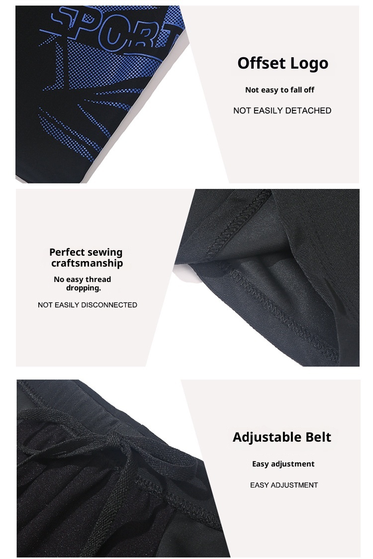 001 Plus Size Swim Trunks Boxer Loose Anti-Embarrassment Quick-Dry Swimming Suit Men's Adult Hot Spring Set Equipment_voghion.com