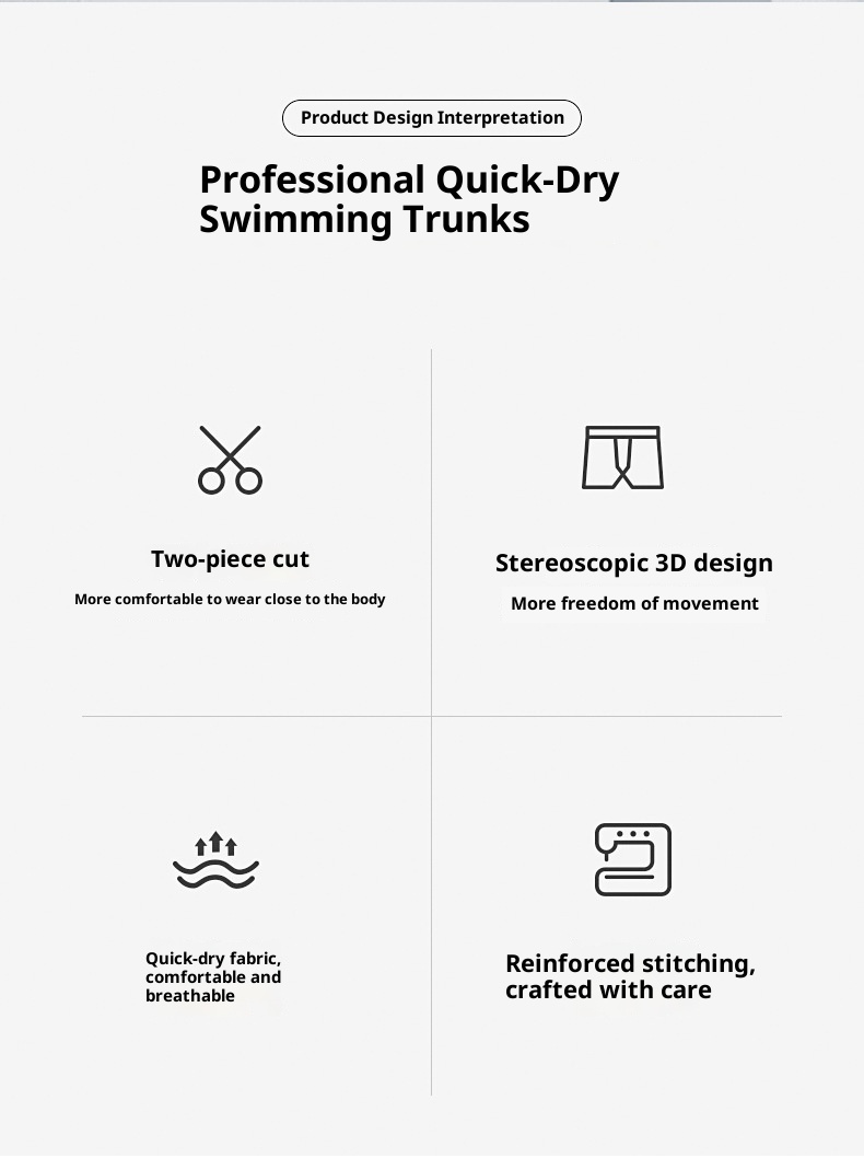 001 Adult Swimming New Men' Double Layer Quick-Dry Anti-Embarrament Swim Trunk Boxer Looe Breathable Caual Beach_voghion.com