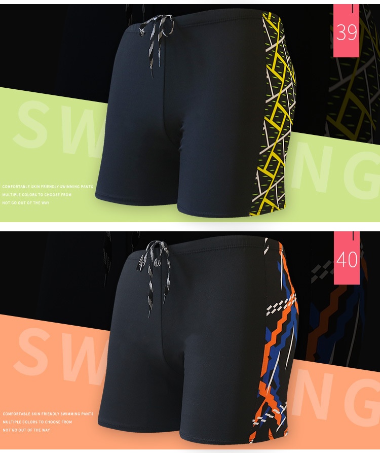 001 Men's Swimming Wholesale Boxer Large Size Milk Silk Adult Fashion Printed Hot Spring Vacation Beach Swim Trunks_voghion.com