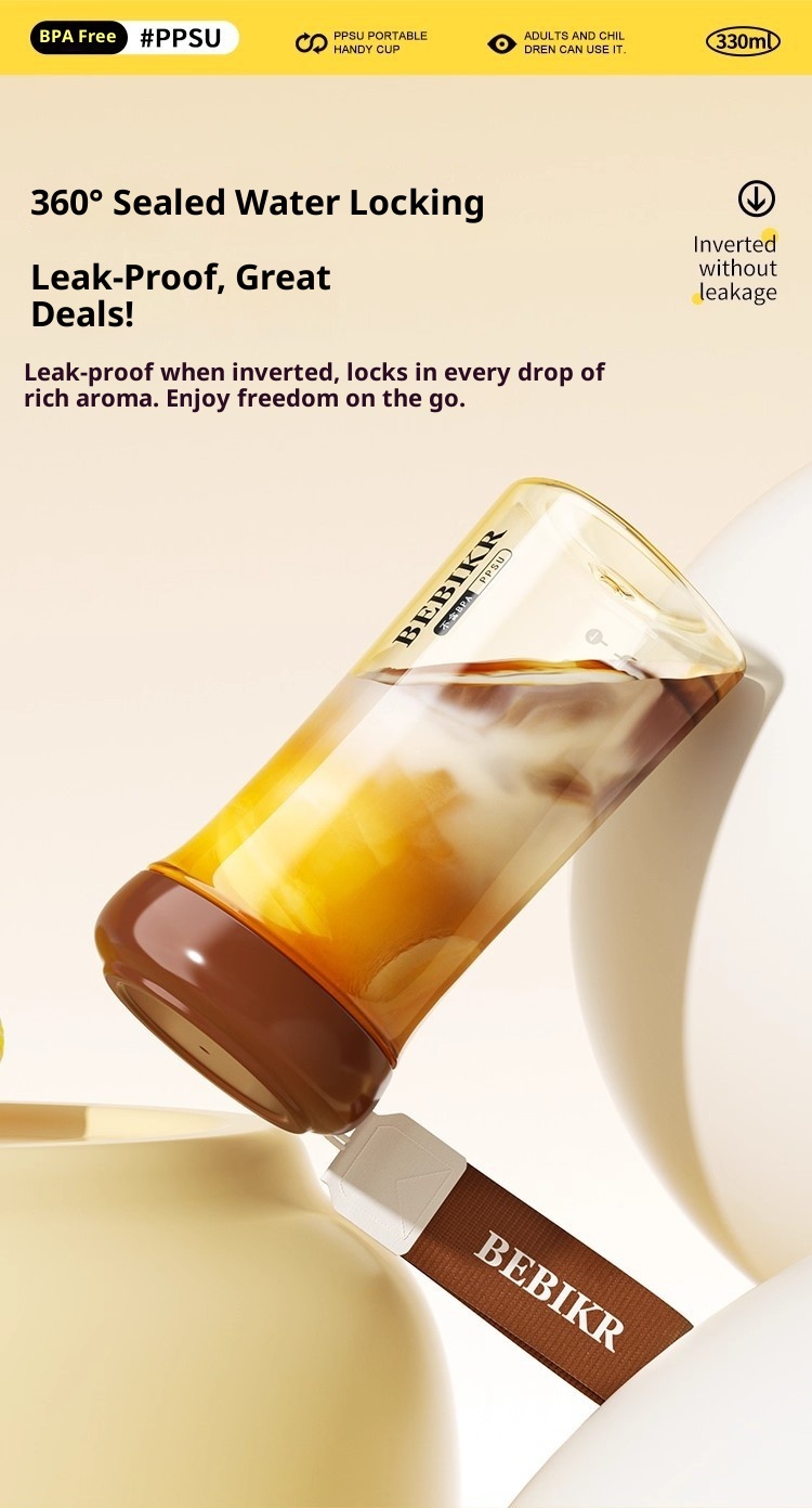 001 PPSU Mini 330ml Leak-Proof High Temperature Resistant Pocket Portable Student Girl Lightweight Travel Water Cup_voghion.com