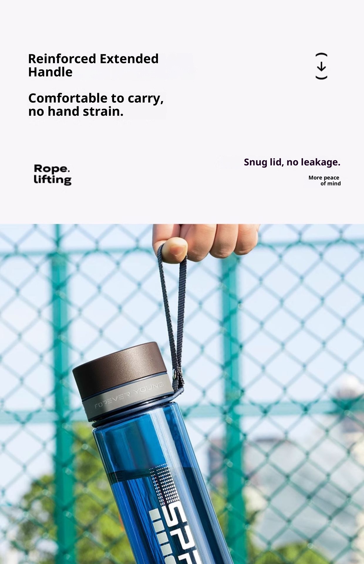 001 Große Trinkflasche für Männer, Sommer-Outdoor-Becher, Sport-Trinkflasche, bruchfester Kunststoff, hitzebeständig_voghion.com