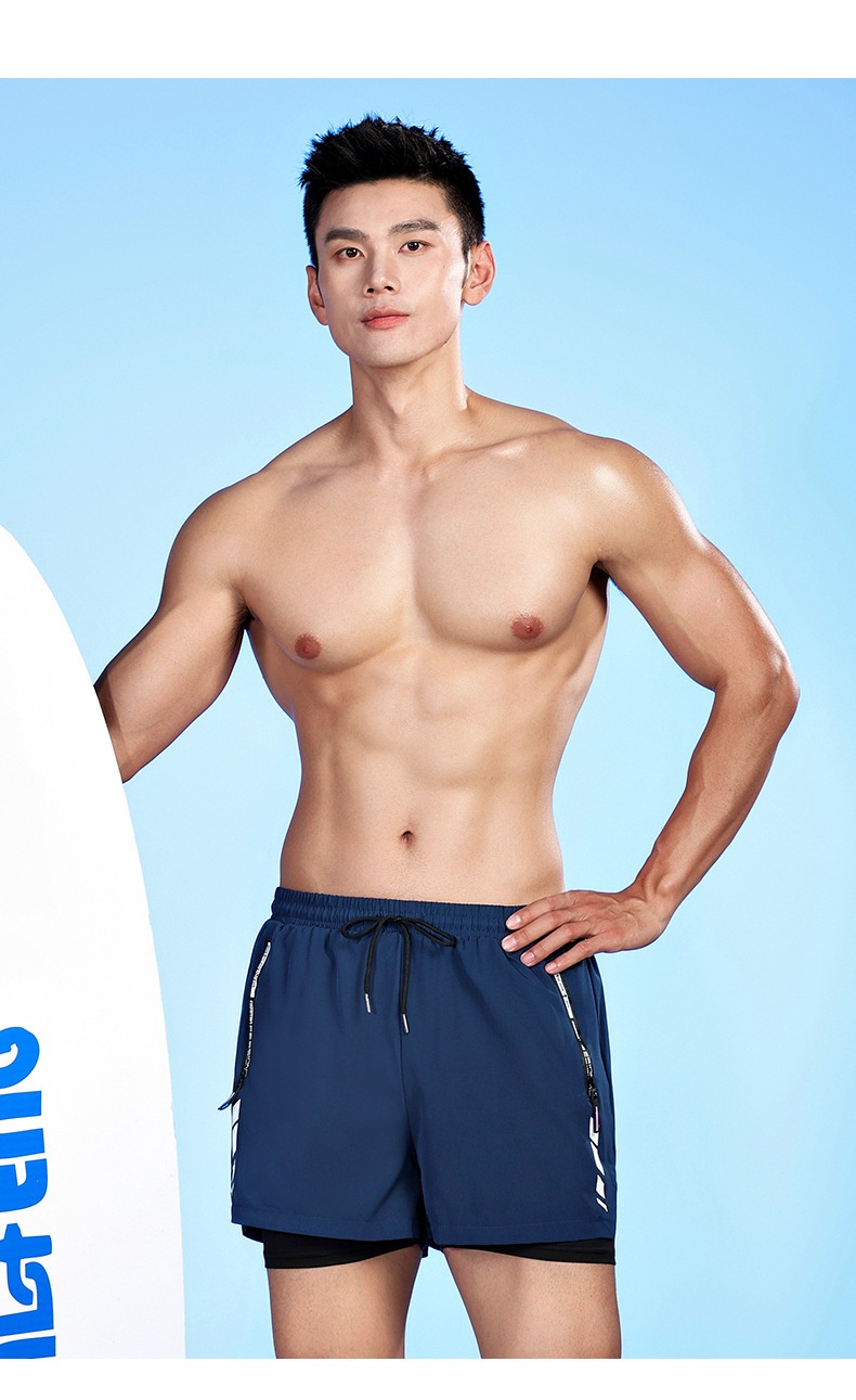 001 Badehose Herren Boxer Fünf-Punkt-Badeanzug-Set Anti-Peinlichkeiten Neue professionelle Strand-Schwimmbekleidung für Erwachsene_voghion.com
