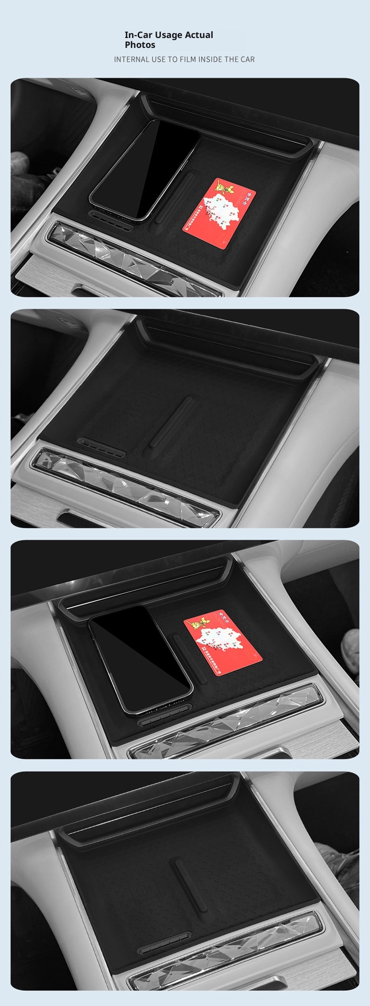 Suitable For 24 Models Xingtu Xingjiyuan ES Central Control Wireless Charging Panel Silicone Anti-Slip Dustproof Storage_voghion.com