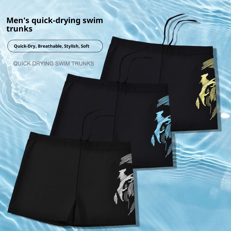 001 Bequeme Boxershorts für Erwachsene in Übergröße, schnelltrocknend, Badehose für Herren_voghion.com