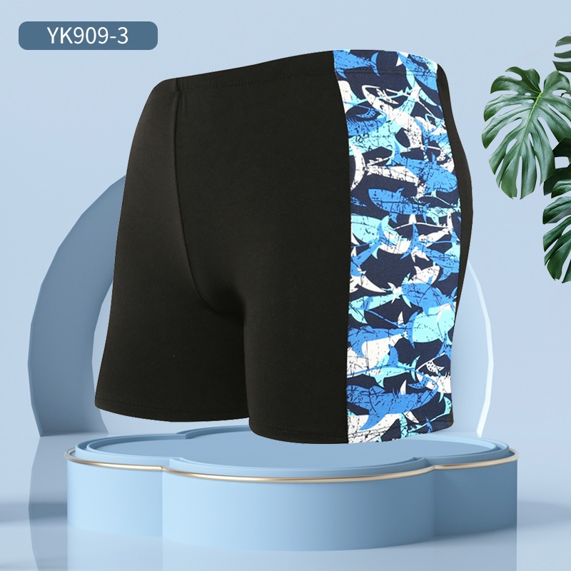 001 Men's Swimming Wholesale Boxer Large Size Milk Silk Adult Fashion Printed Hot Spring Vacation Beach Swim Trunks_voghion.com