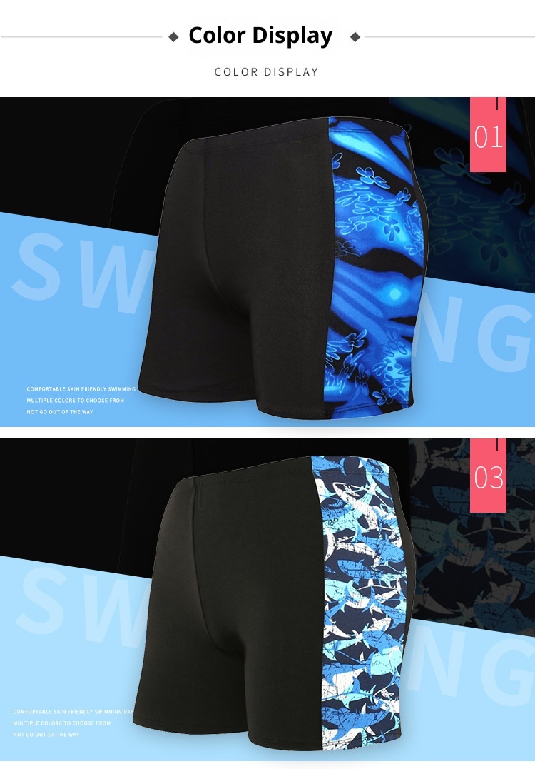 001 Men's Swimming Wholesale Boxer Large Size Milk Silk Adult Fashion Printed Hot Spring Vacation Beach Swim Trunks_voghion.com