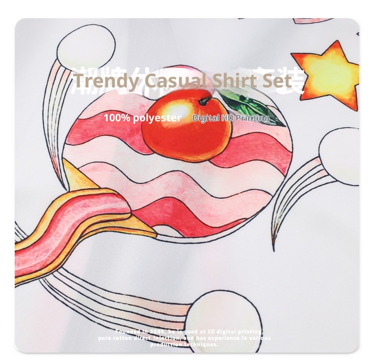 ActiveGo ActiveGo Foreign Trade Cross-Border European And American Trendy Brand Casual Short Sleeve Shirt Retro Beach Digital Print Color_voghion.com