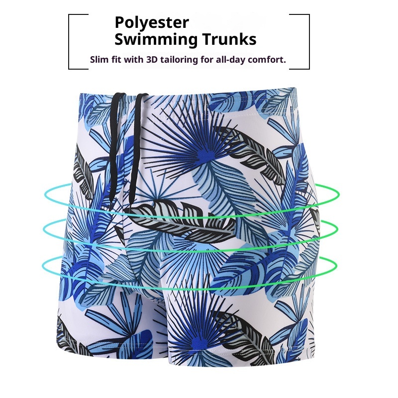 001 2025 Neue Badehose, Anti-Peinlichkeits-Strand-Badeshorts für Erwachsene, Herren, bedruckt, modisch, locker, aus Polyester, mit Kordelzug_voghion.com